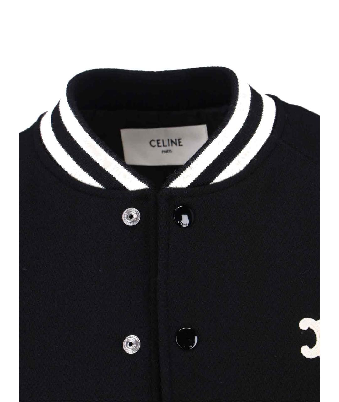 CELINE Черная шерстяная куртка, фото 4