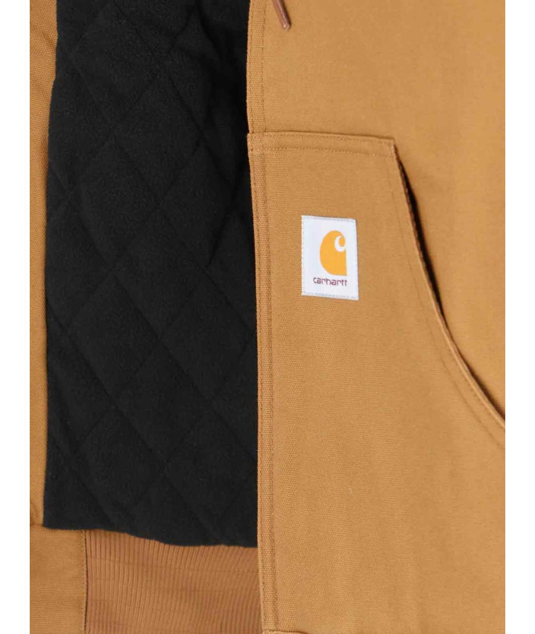 CARHARTT WIP Коричневая хлопковая куртка, фото 5