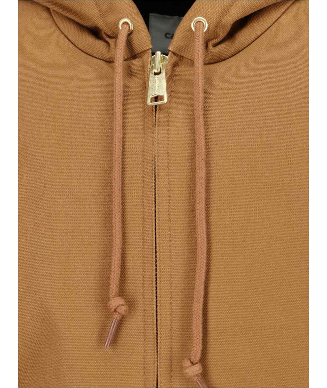 CARHARTT WIP Коричневая хлопковая куртка, фото 4