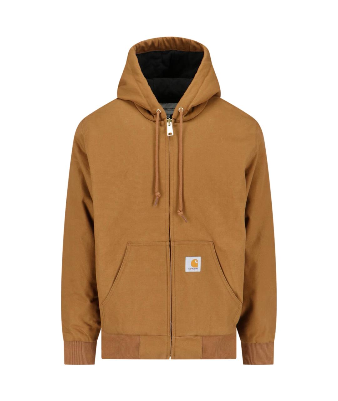 CARHARTT WIP Коричневая хлопковая куртка, фото 1