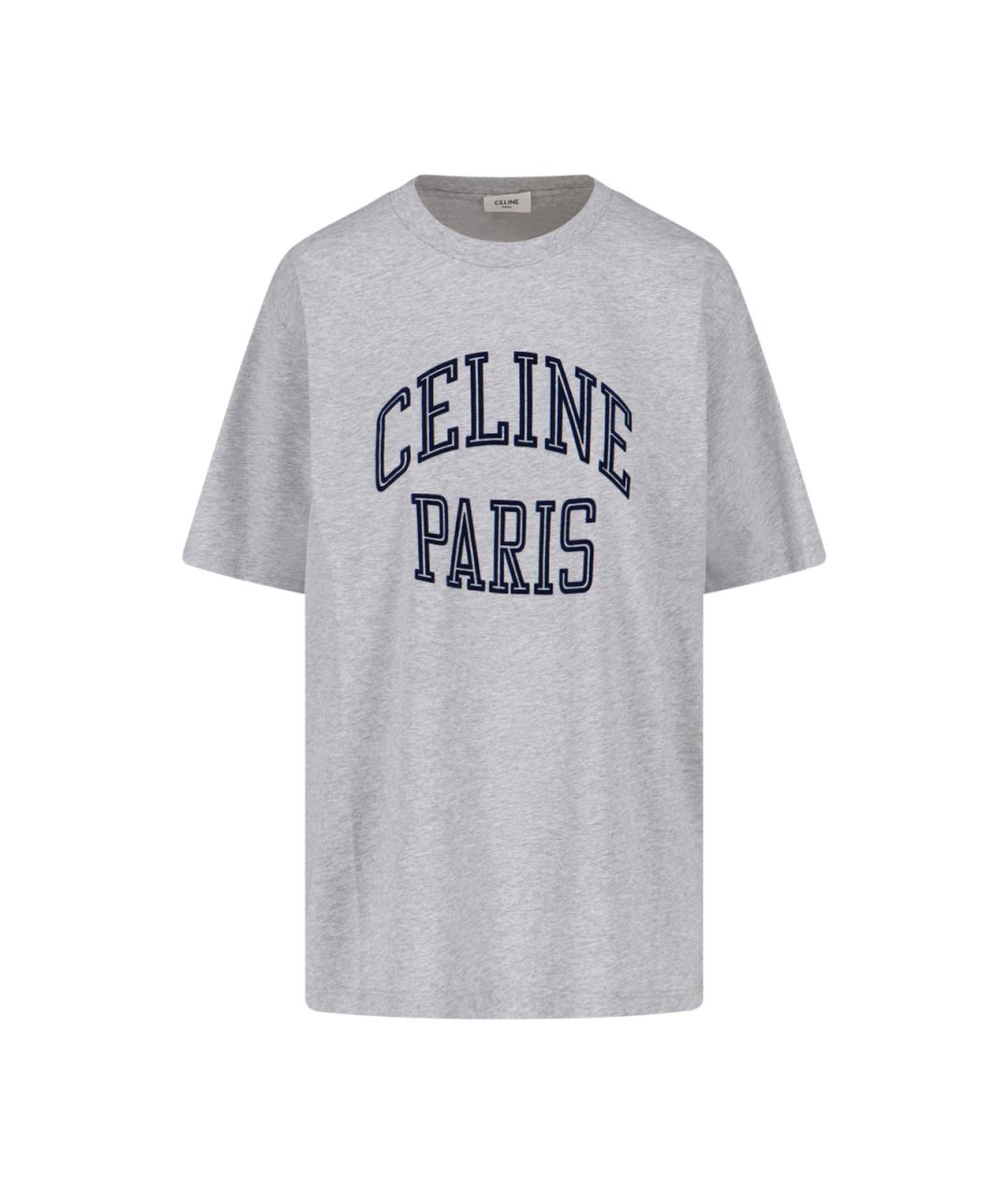 CELINE Серая хлопковая футболка, фото 1