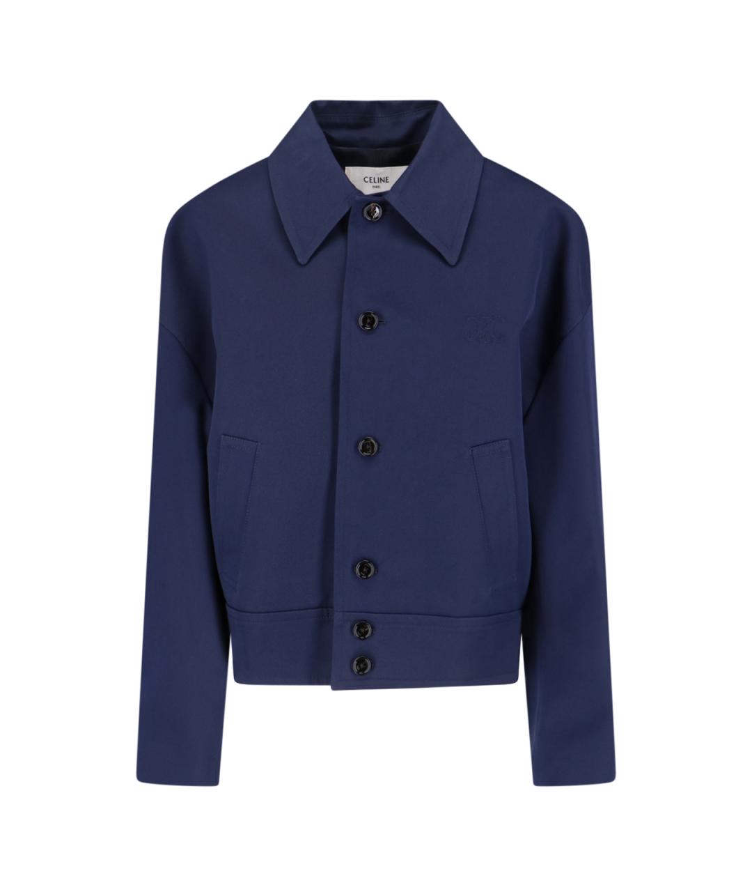 CELINE Синяя хлопковая куртка, фото 1