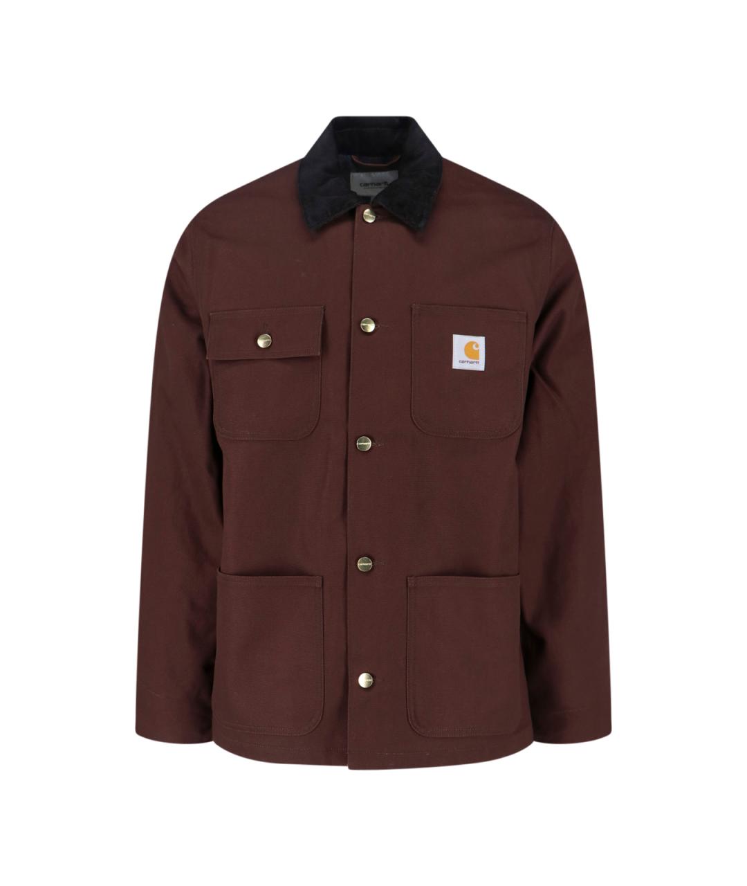 CARHARTT WIP Коричневая хлопковая куртка, фото 1