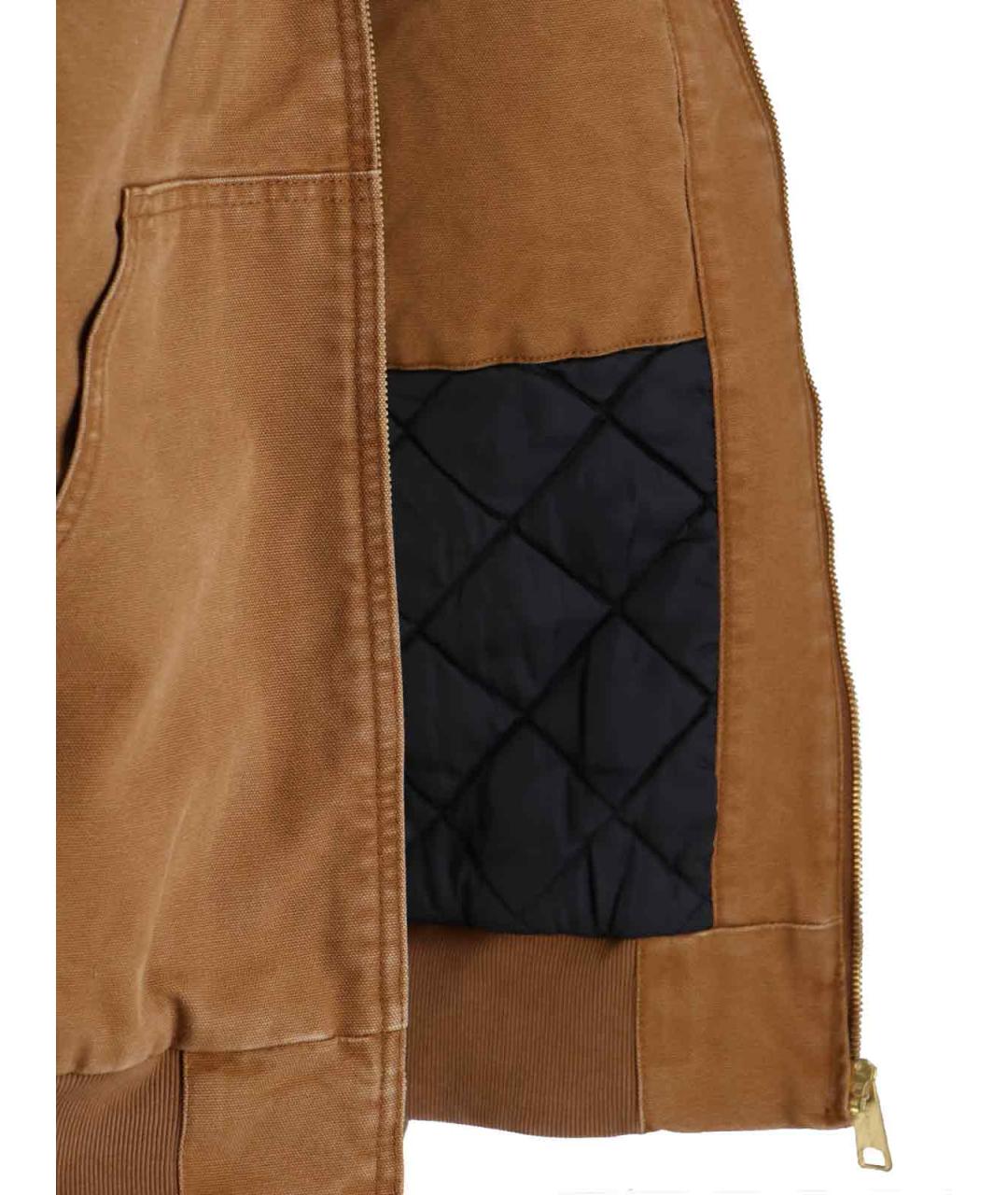 CARHARTT WIP Коричневая хлопковая куртка, фото 5