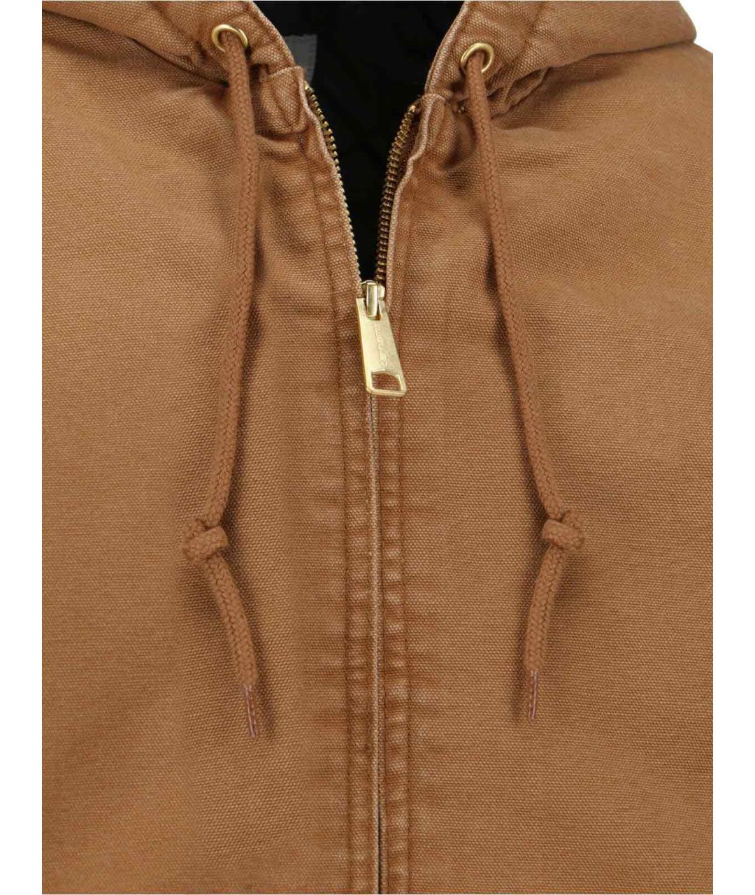 CARHARTT WIP Коричневая хлопковая куртка, фото 4