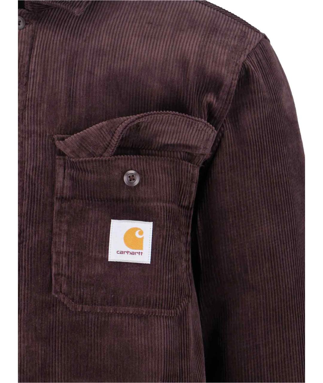 CARHARTT WIP Коричневая хлопковая куртка, фото 3