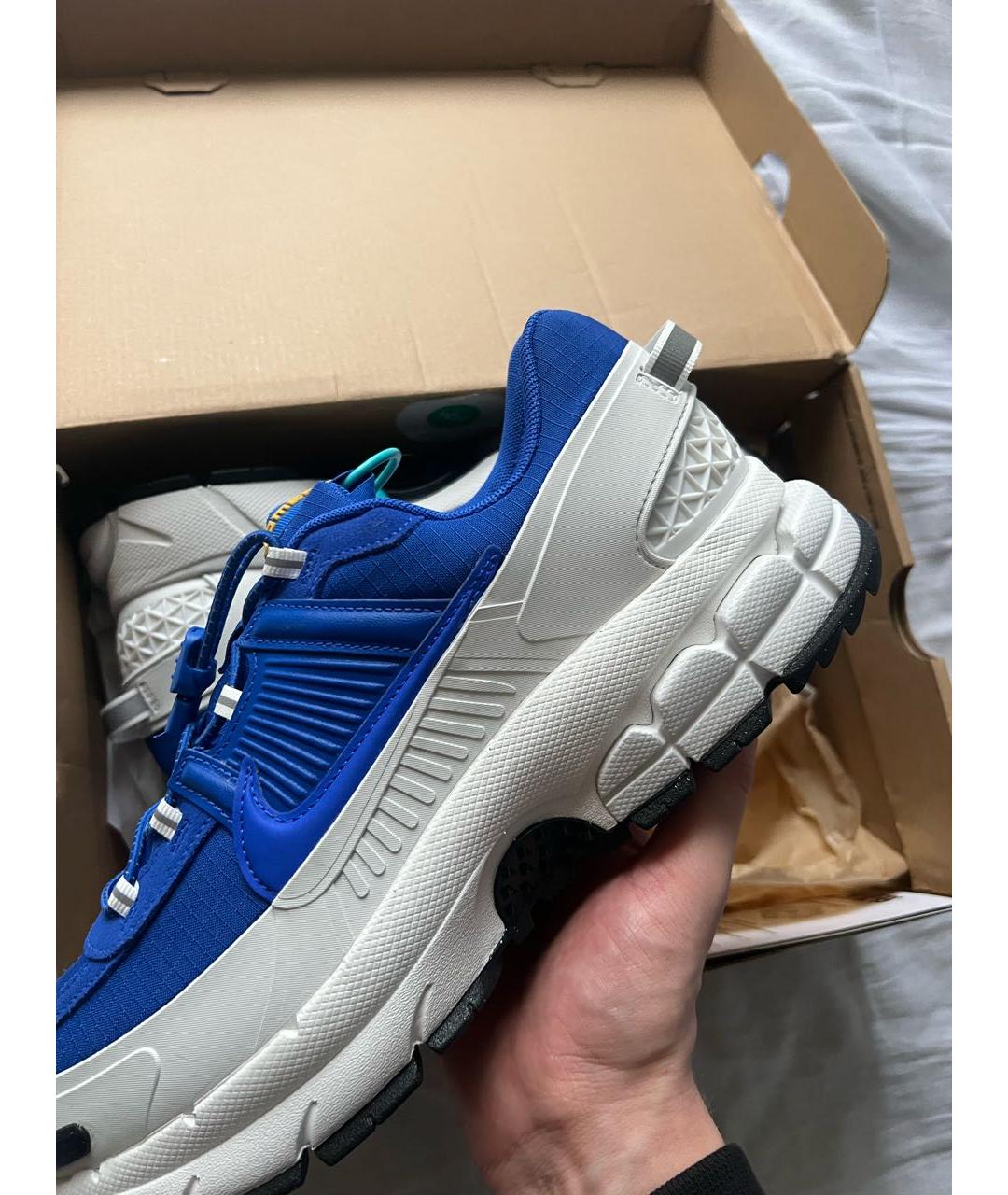 NIKE Синие текстильные низкие кроссовки / кеды, фото 3