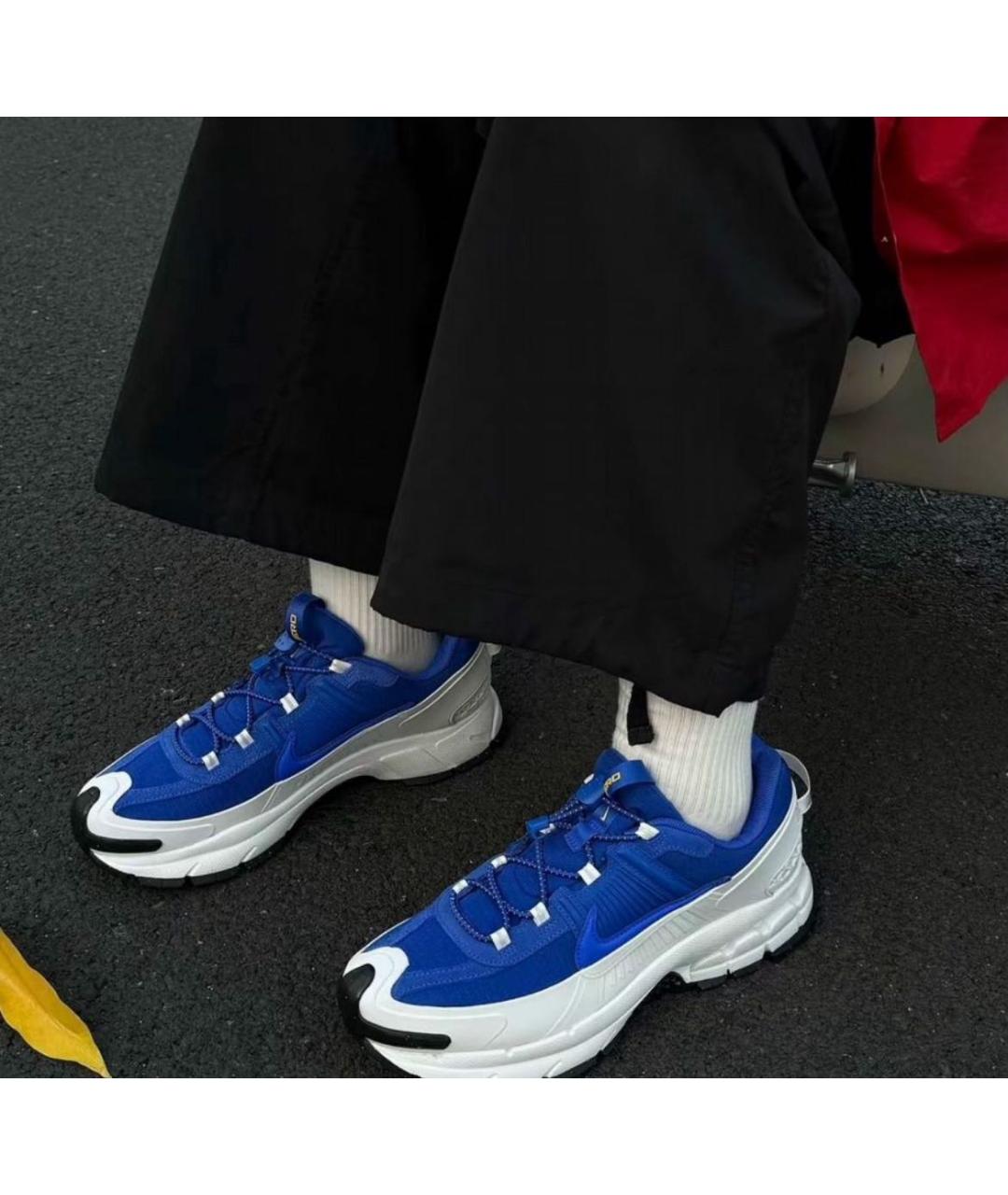 NIKE Синие текстильные низкие кроссовки / кеды, фото 4