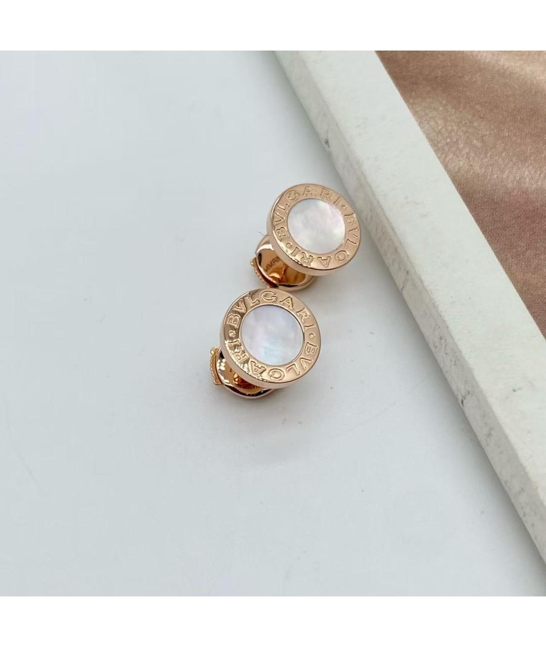 BVLGARI Золотые серьги из розового золота, фото 3