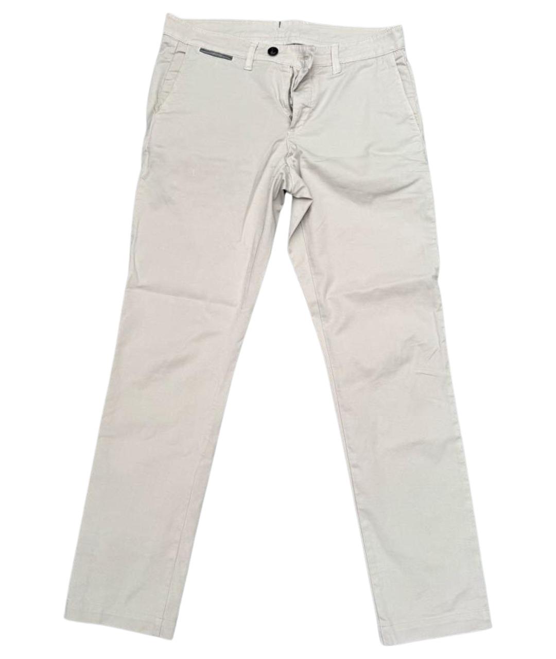 ELEVENTY Бежевые хлопковые повседневные брюки, фото 1