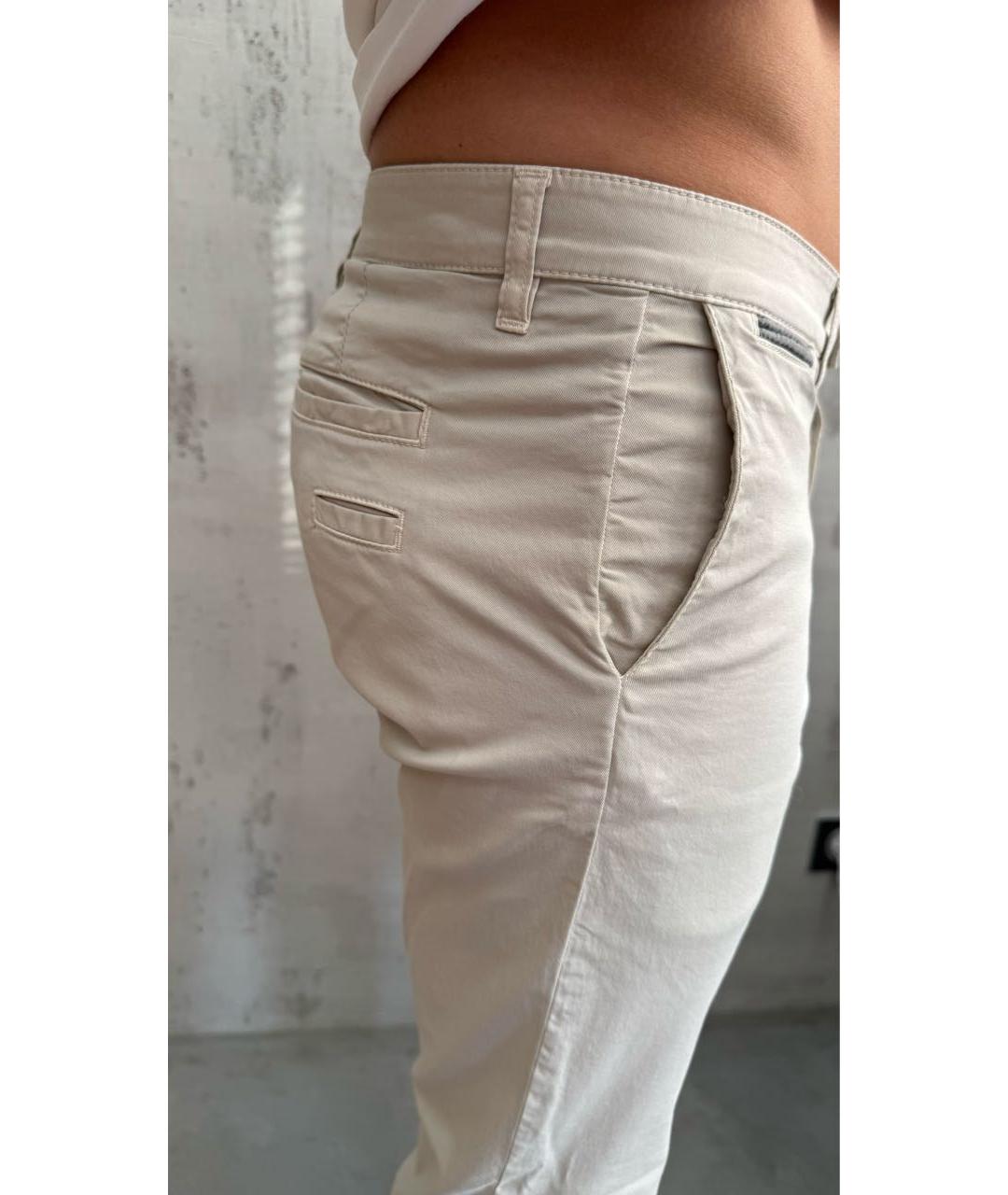 ELEVENTY Бежевые хлопковые повседневные брюки, фото 4