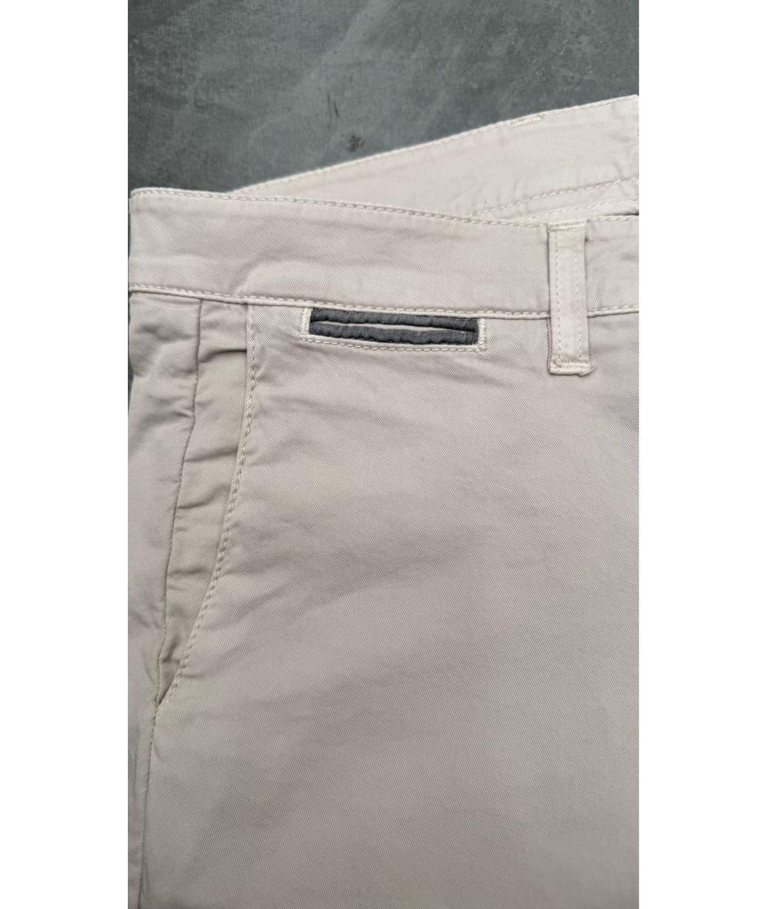 ELEVENTY Бежевые хлопковые повседневные брюки, фото 2