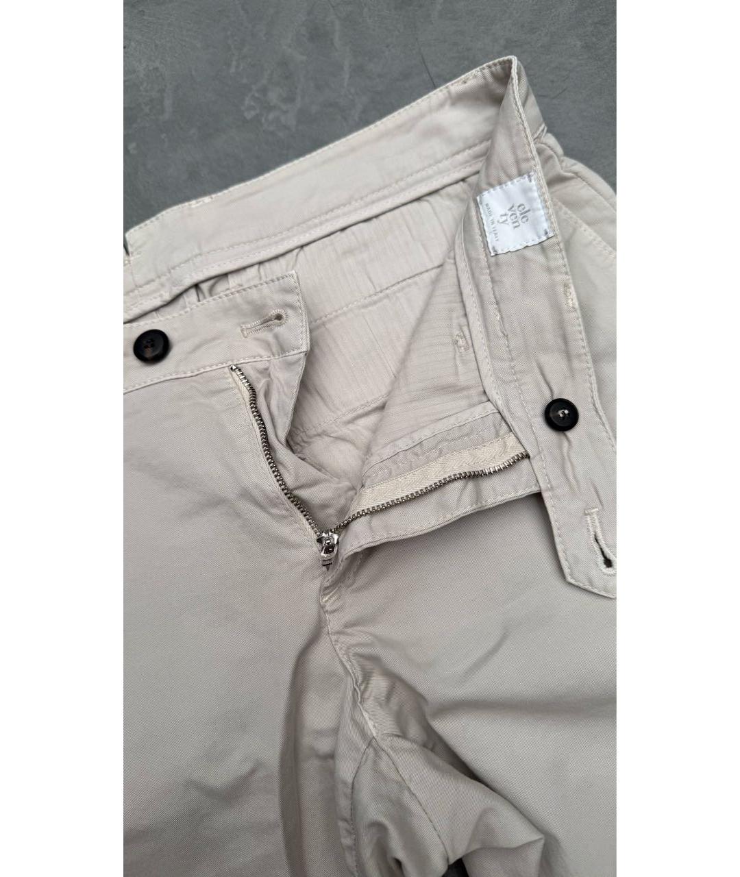 ELEVENTY Бежевые хлопковые повседневные брюки, фото 8