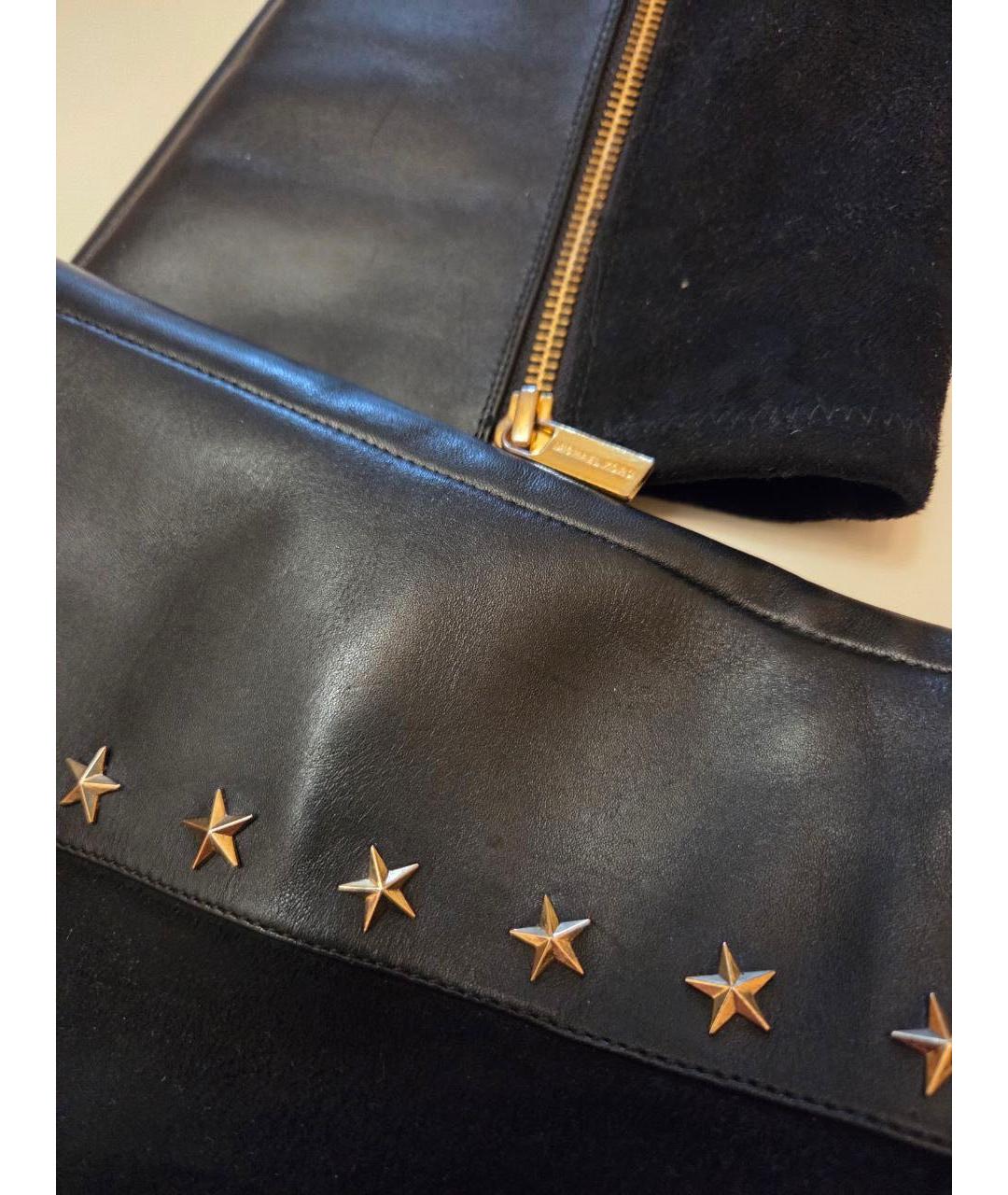 MICHAEL KORS Черные кожаные сапоги, фото 4