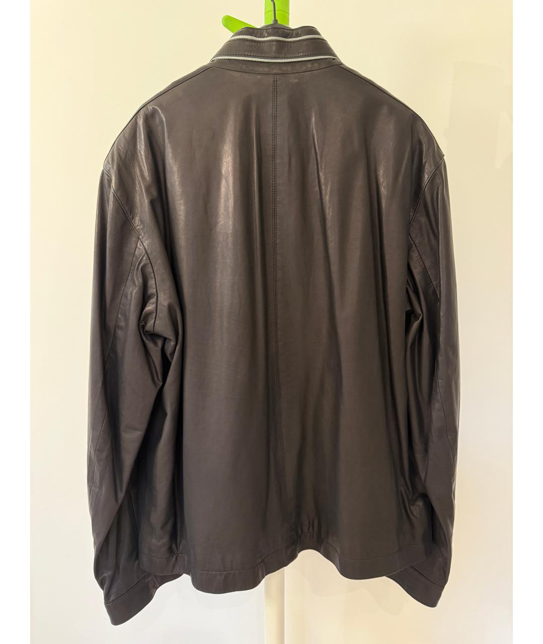 ZEGNA Черная кожаная куртка, фото 3