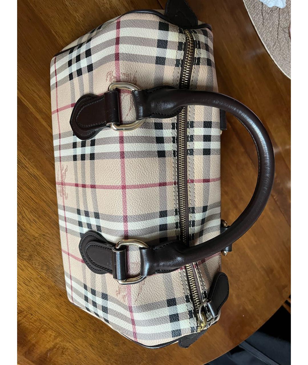 BURBERRY Бежевая сумка с короткими ручками, фото 2