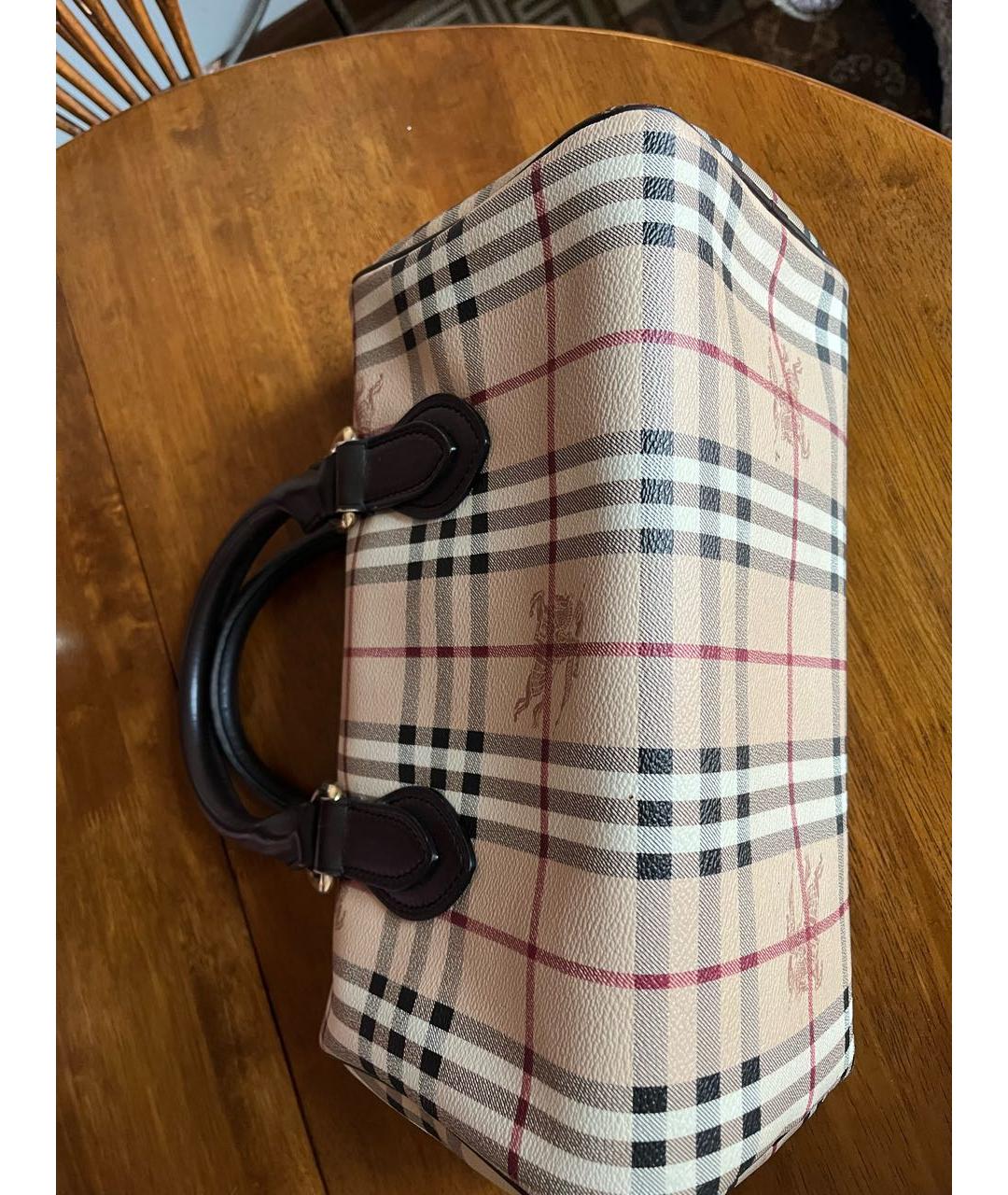 BURBERRY Бежевая сумка с короткими ручками, фото 5