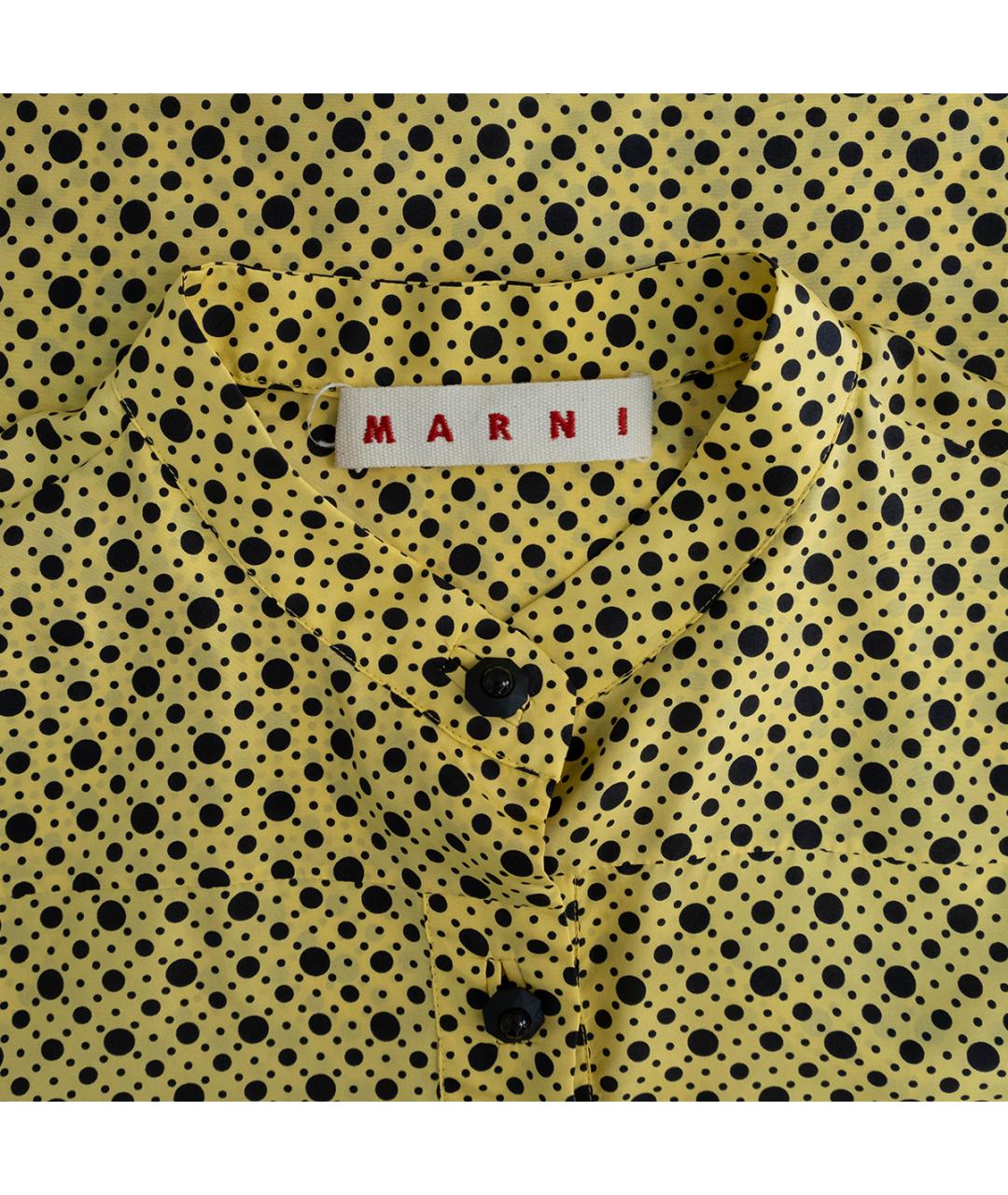 MARNI Желтое шелковое повседневное платье, фото 3
