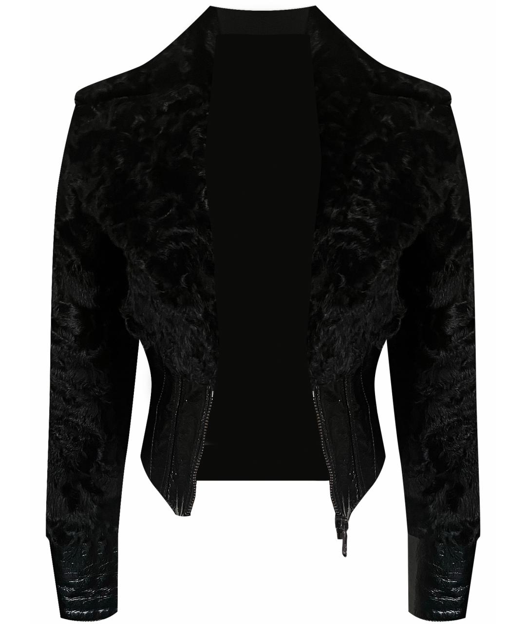 DOLCE&GABBANA Черная меховая шуба, фото 1