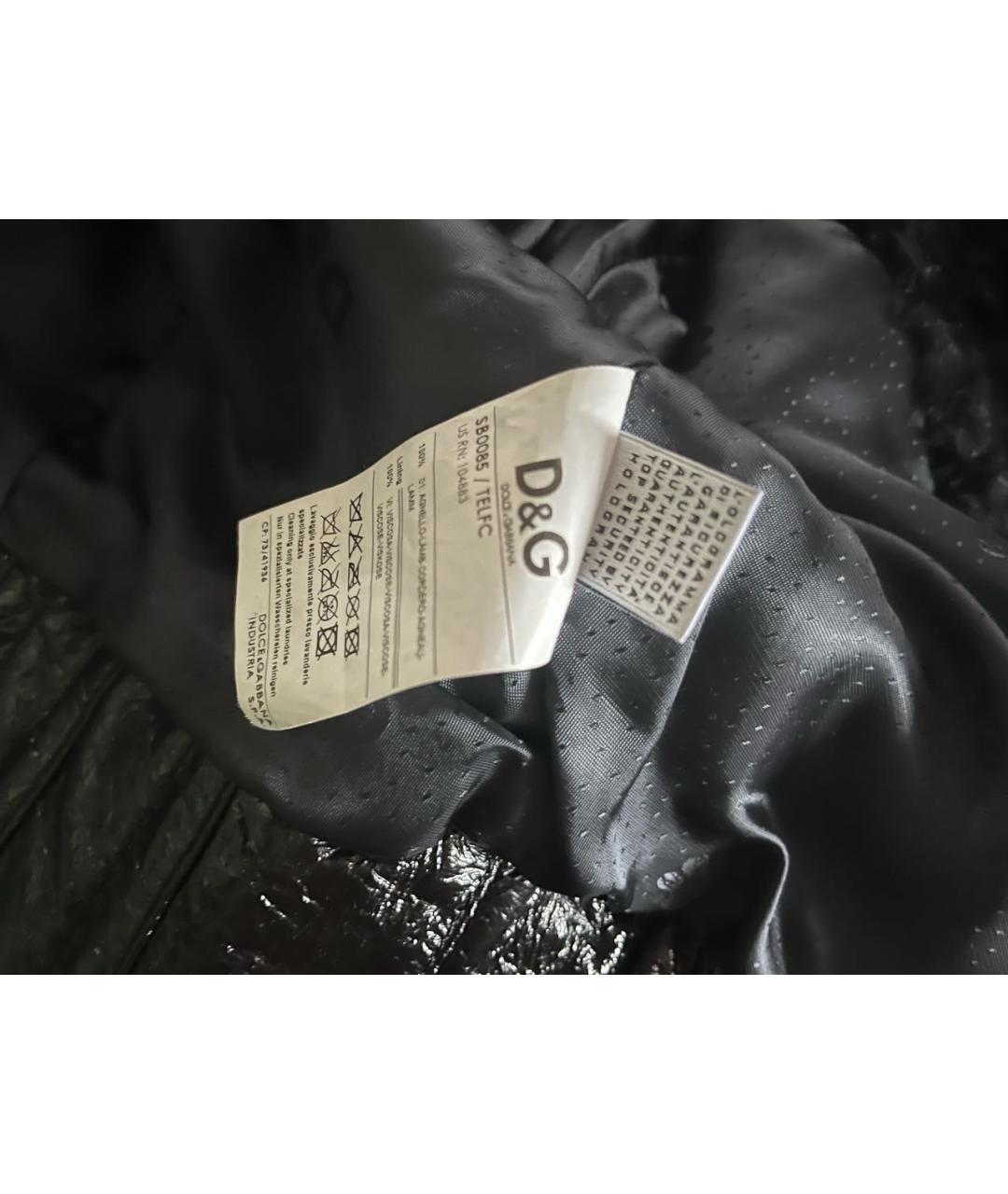 DOLCE&GABBANA Черная меховая шуба, фото 8
