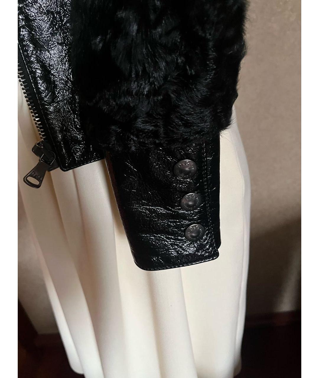 DOLCE&GABBANA Черная меховая шуба, фото 6