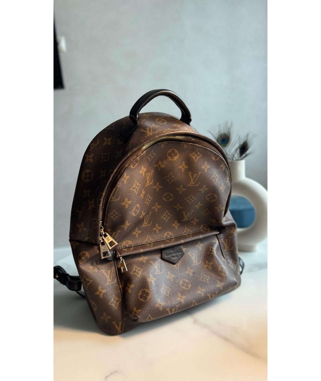 LOUIS VUITTON Коричневый кожаный рюкзак, фото 8