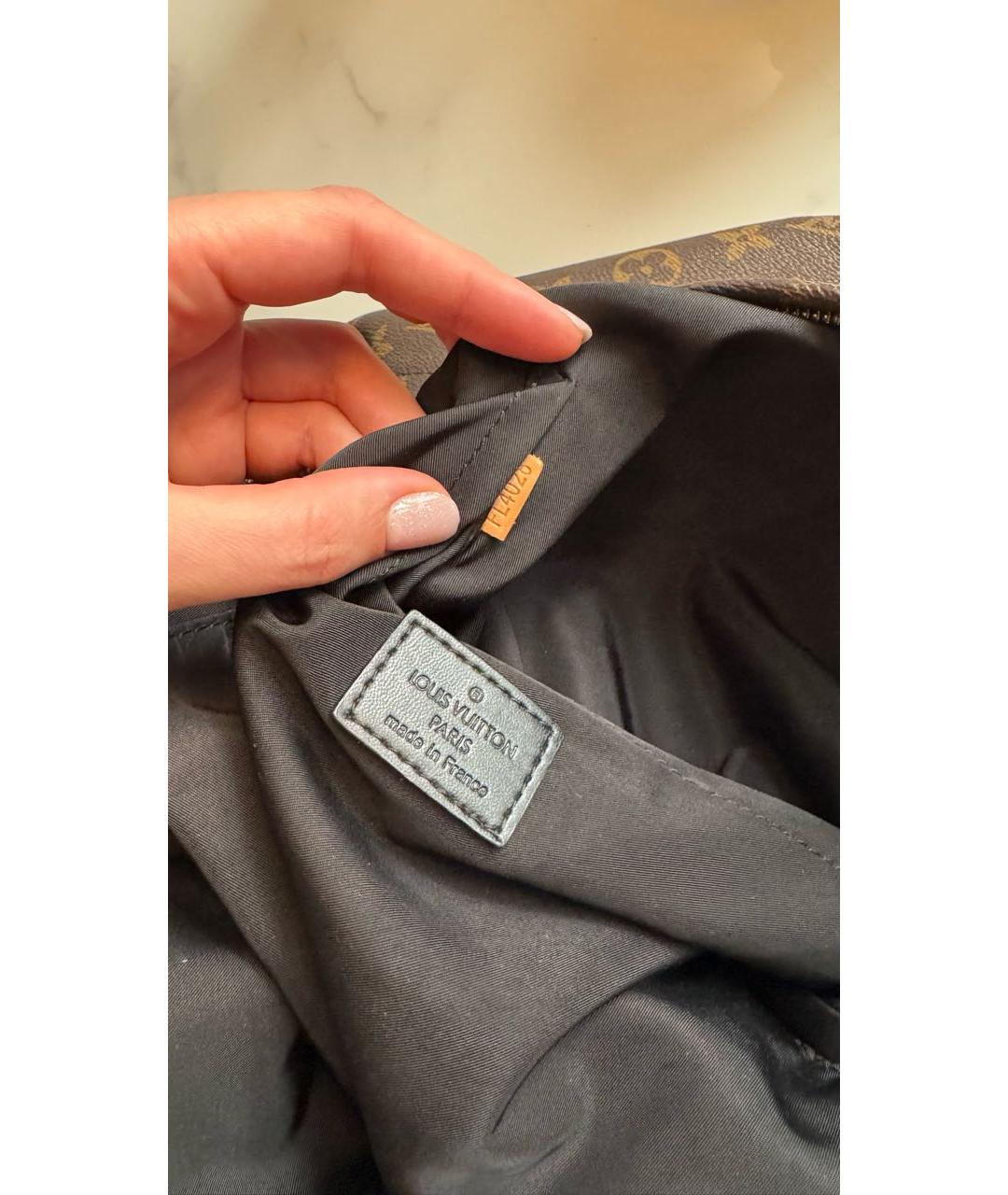 LOUIS VUITTON Коричневый кожаный рюкзак, фото 5