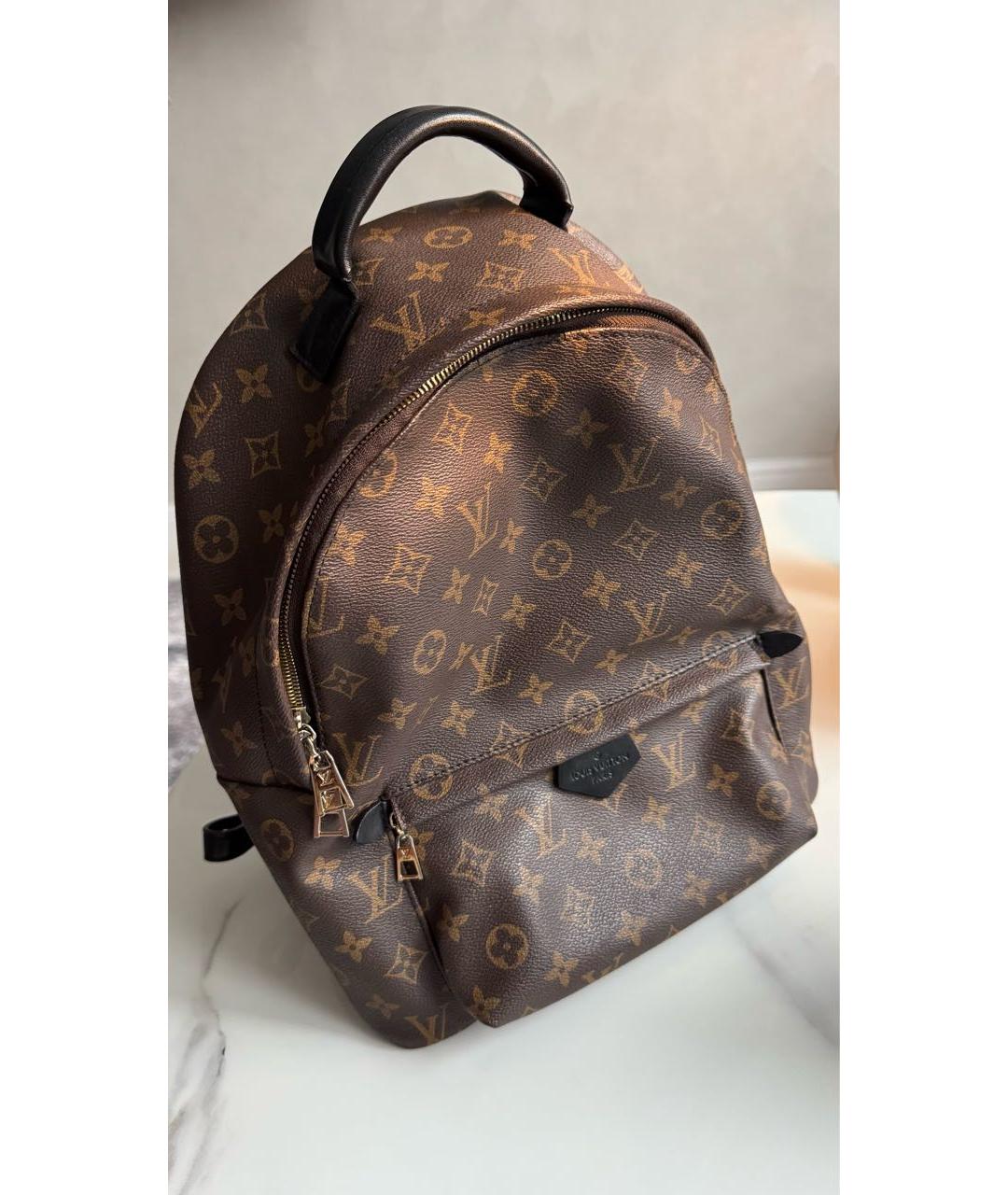 LOUIS VUITTON Коричневый кожаный рюкзак, фото 2