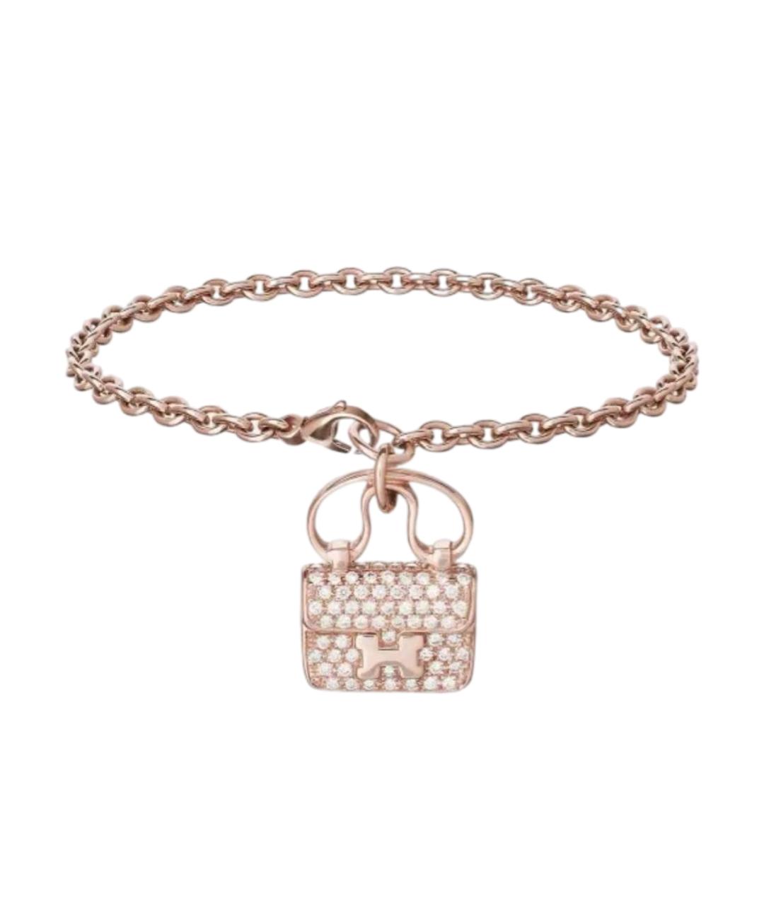 HERMES Золотой браслет из розового золота, фото 1