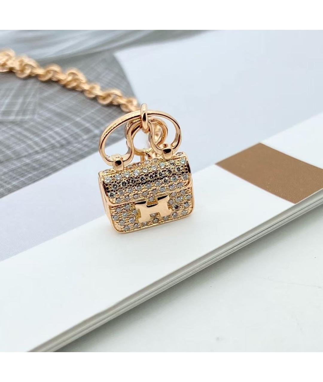 HERMES Золотой браслет из розового золота, фото 4