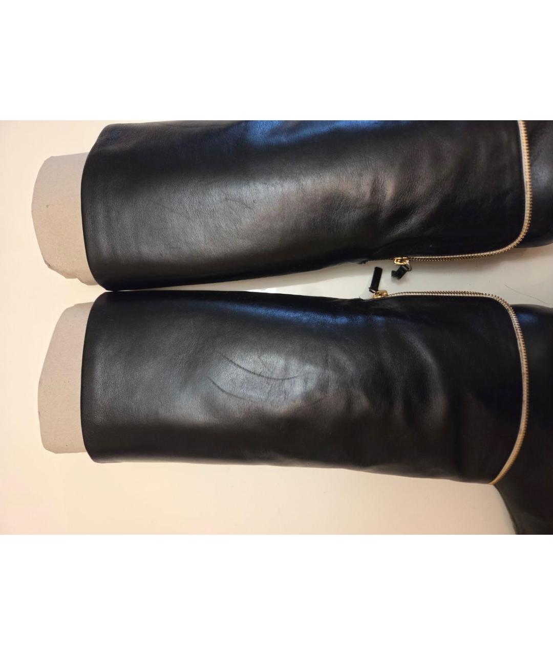 GIUSEPPE ZANOTTI DESIGN Черные кожаные сапоги, фото 8