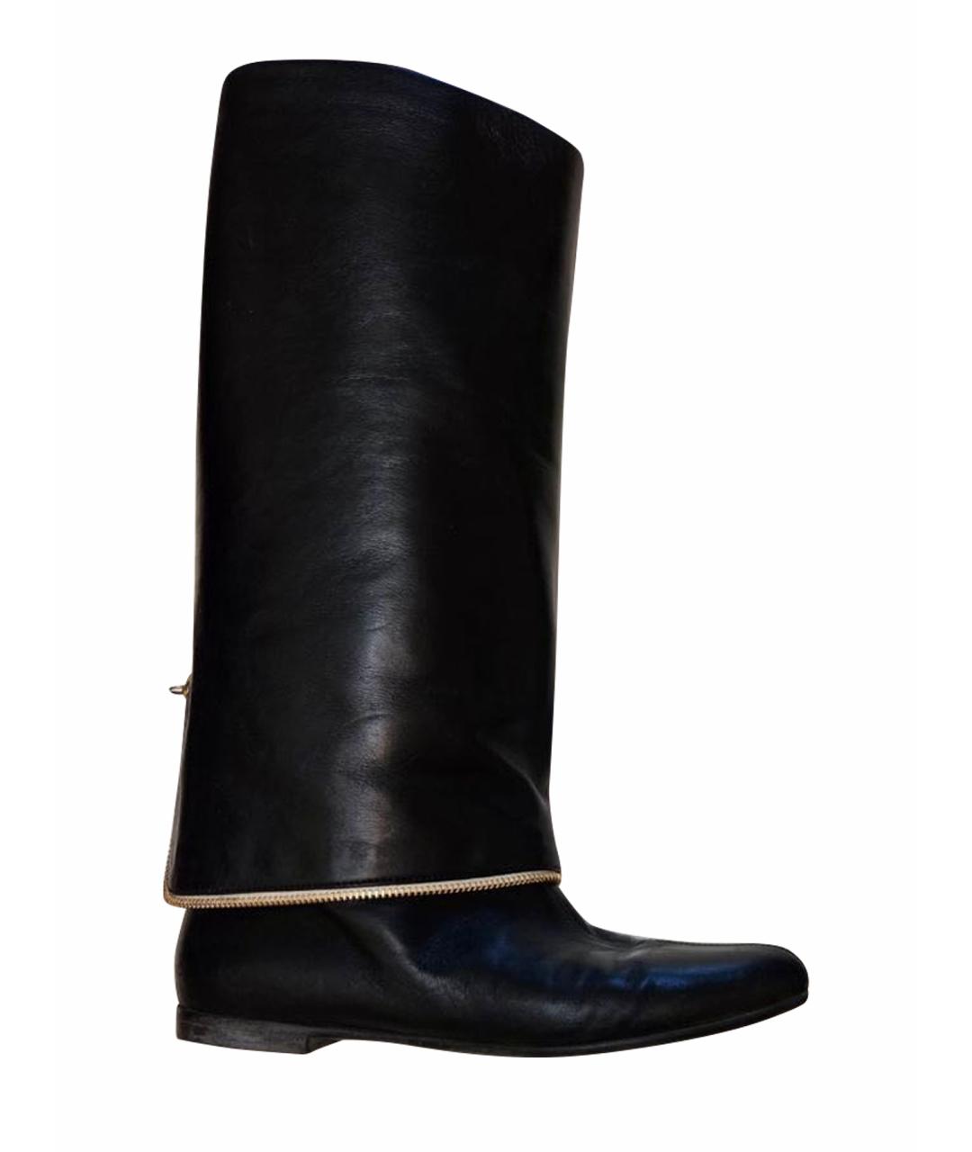 GIUSEPPE ZANOTTI DESIGN Черные кожаные сапоги, фото 1