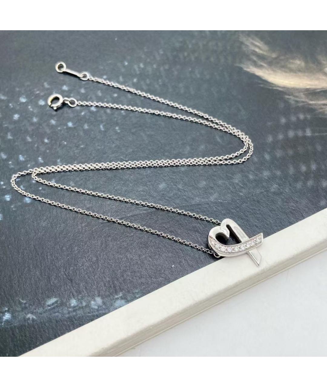 TIFFANY&CO Серебряное колье из белого золота, фото 2