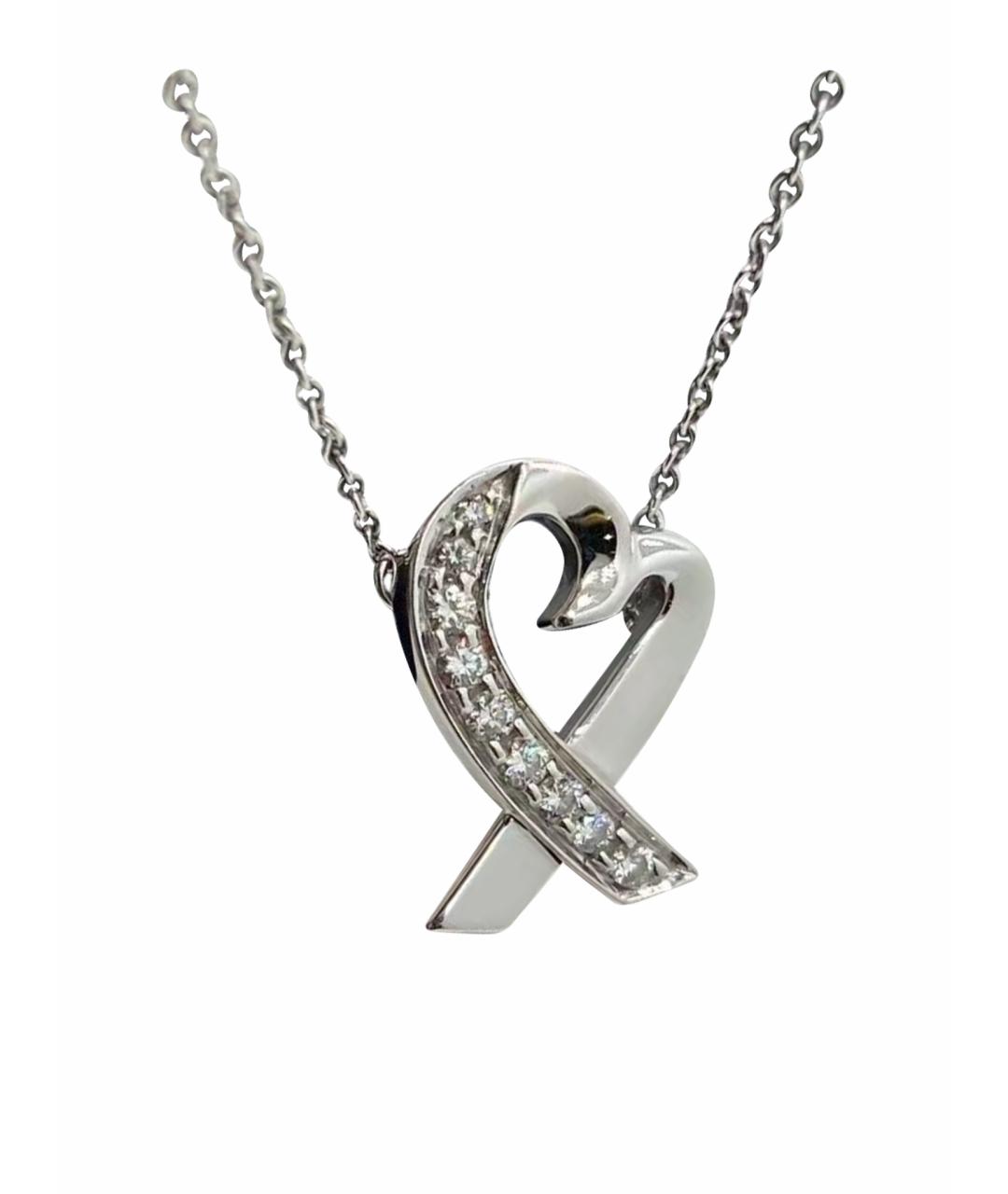TIFFANY&CO Серебряное колье из белого золота, фото 1