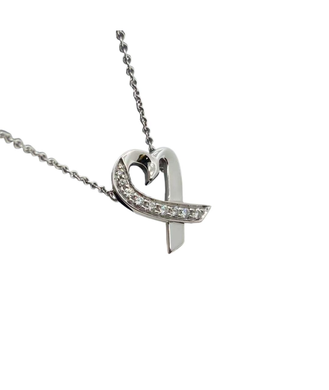 TIFFANY&CO Серебряное колье из белого золота, фото 7