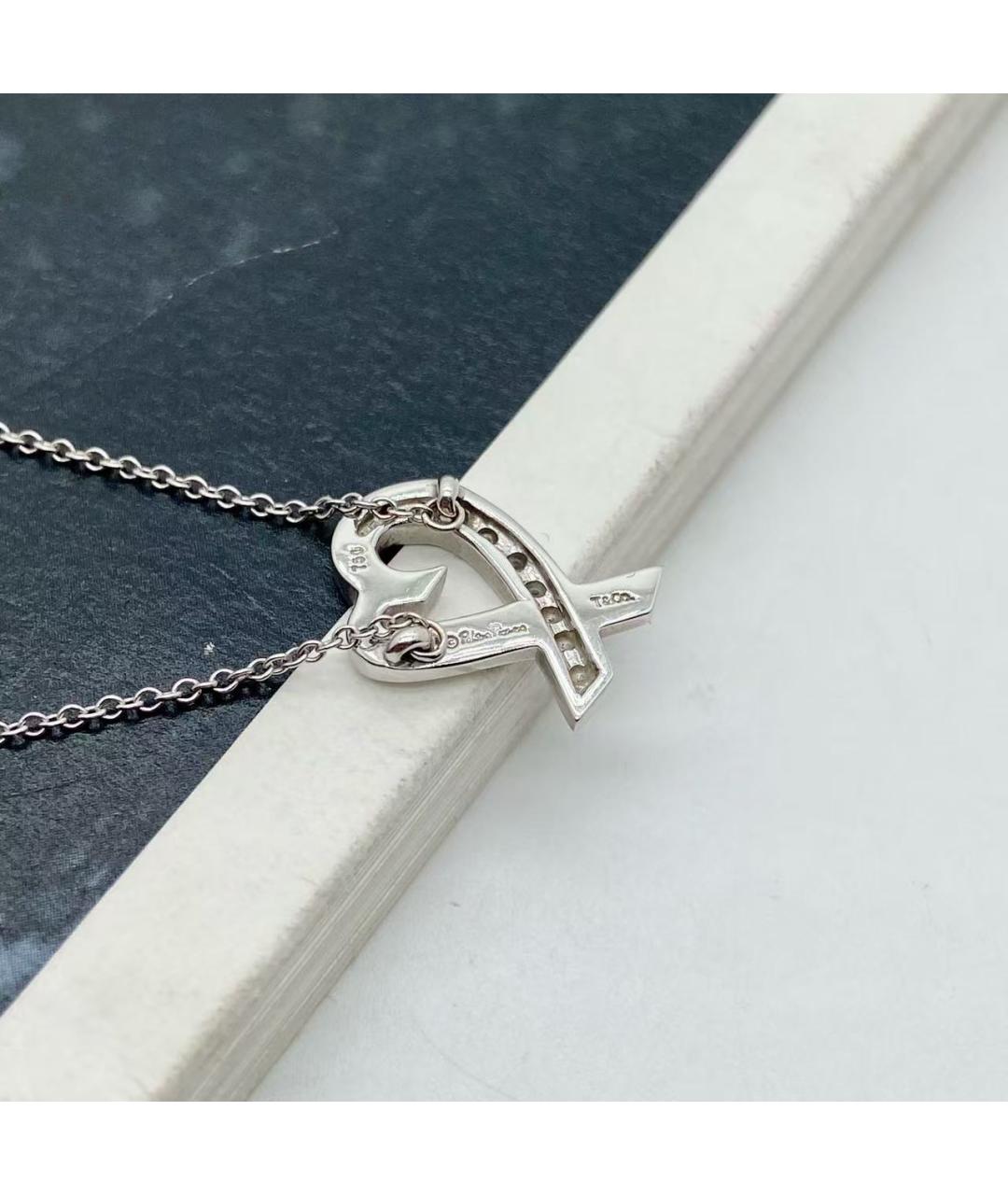 TIFFANY&CO Серебряное колье из белого золота, фото 5