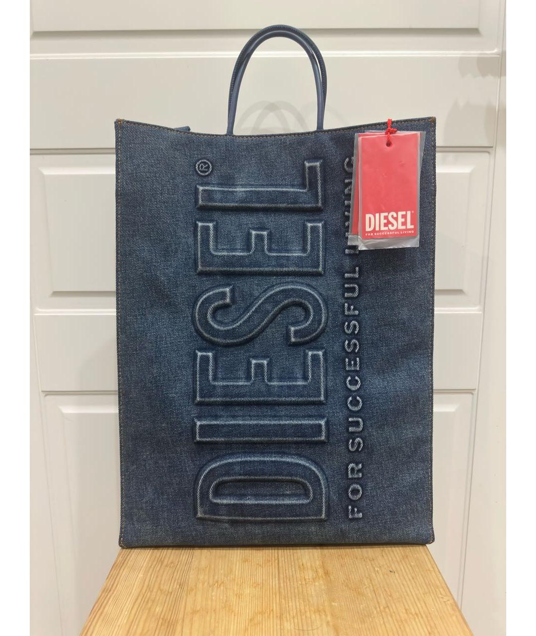 DIESEL Темно-синяя деним сумка тоут, фото 8