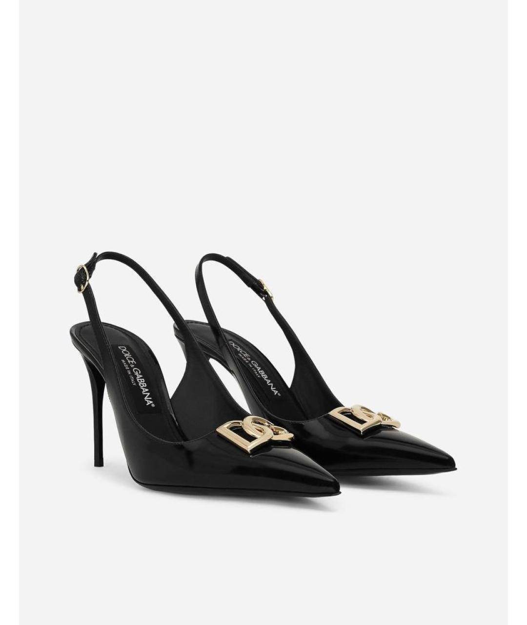 DOLCE&GABBANA Черные туфли из лакированной кожи, фото 3