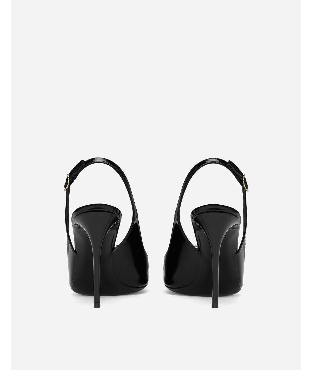 DOLCE&GABBANA Черные туфли из лакированной кожи, фото 4