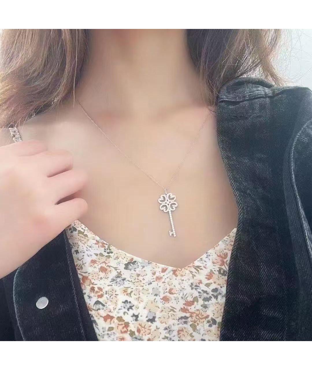 TIFFANY&CO Серебряное колье из белого золота, фото 4