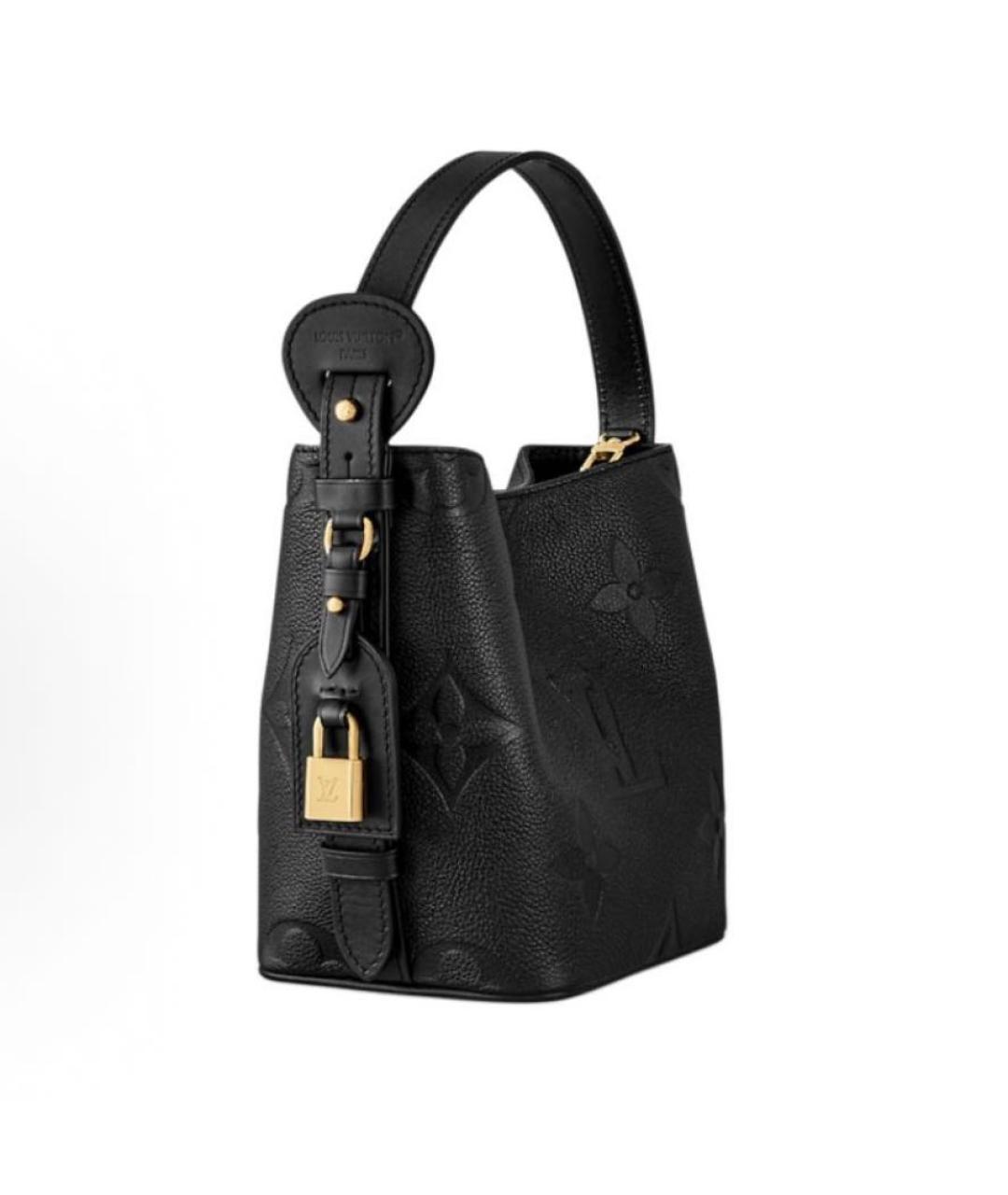 LOUIS VUITTON Черная кожаная сумка тоут, фото 2