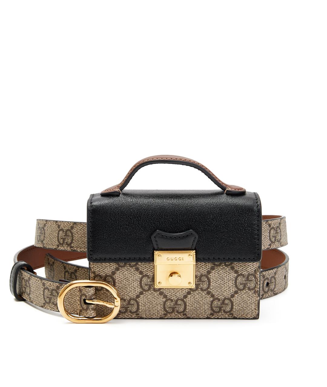 GUCCI Бежевая кожаная сумка с короткими ручками, фото 1