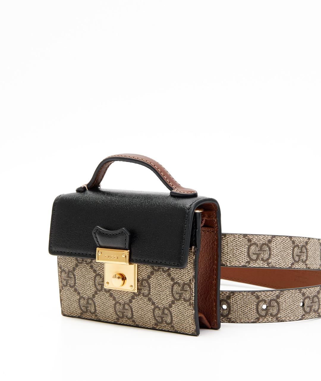 GUCCI Бежевая кожаная сумка с короткими ручками, фото 2