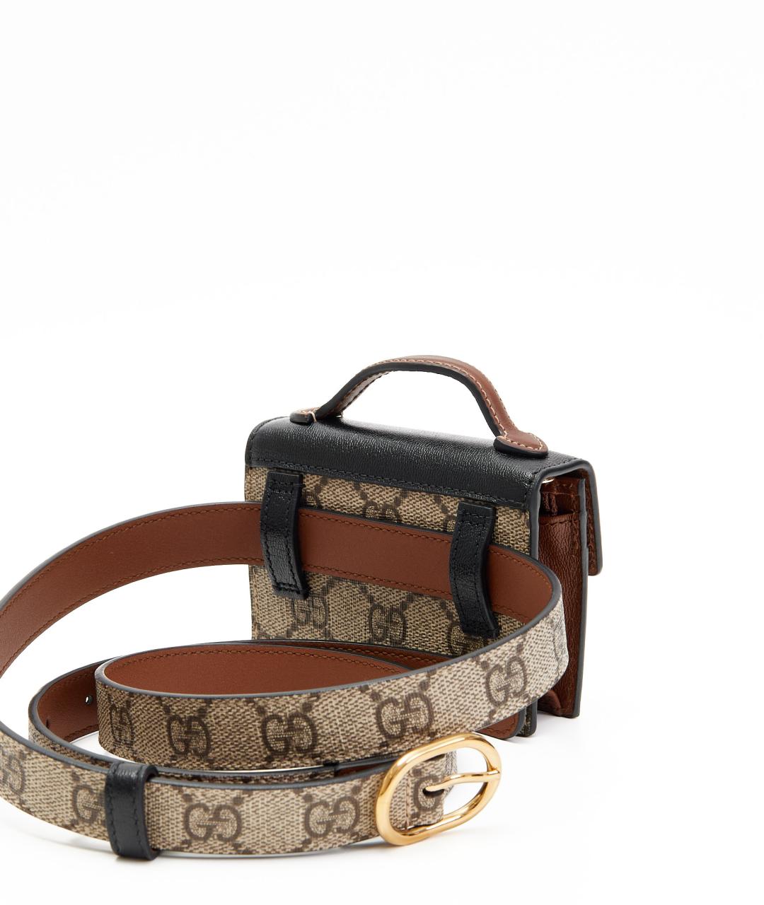 GUCCI Бежевая кожаная сумка с короткими ручками, фото 3