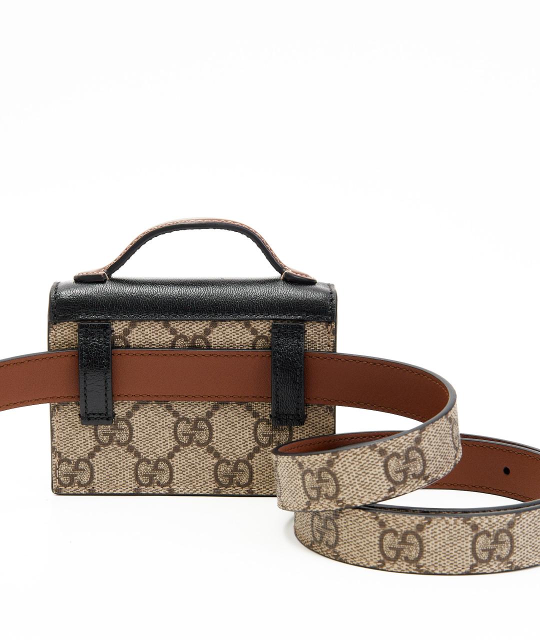 GUCCI Бежевая кожаная сумка с короткими ручками, фото 4