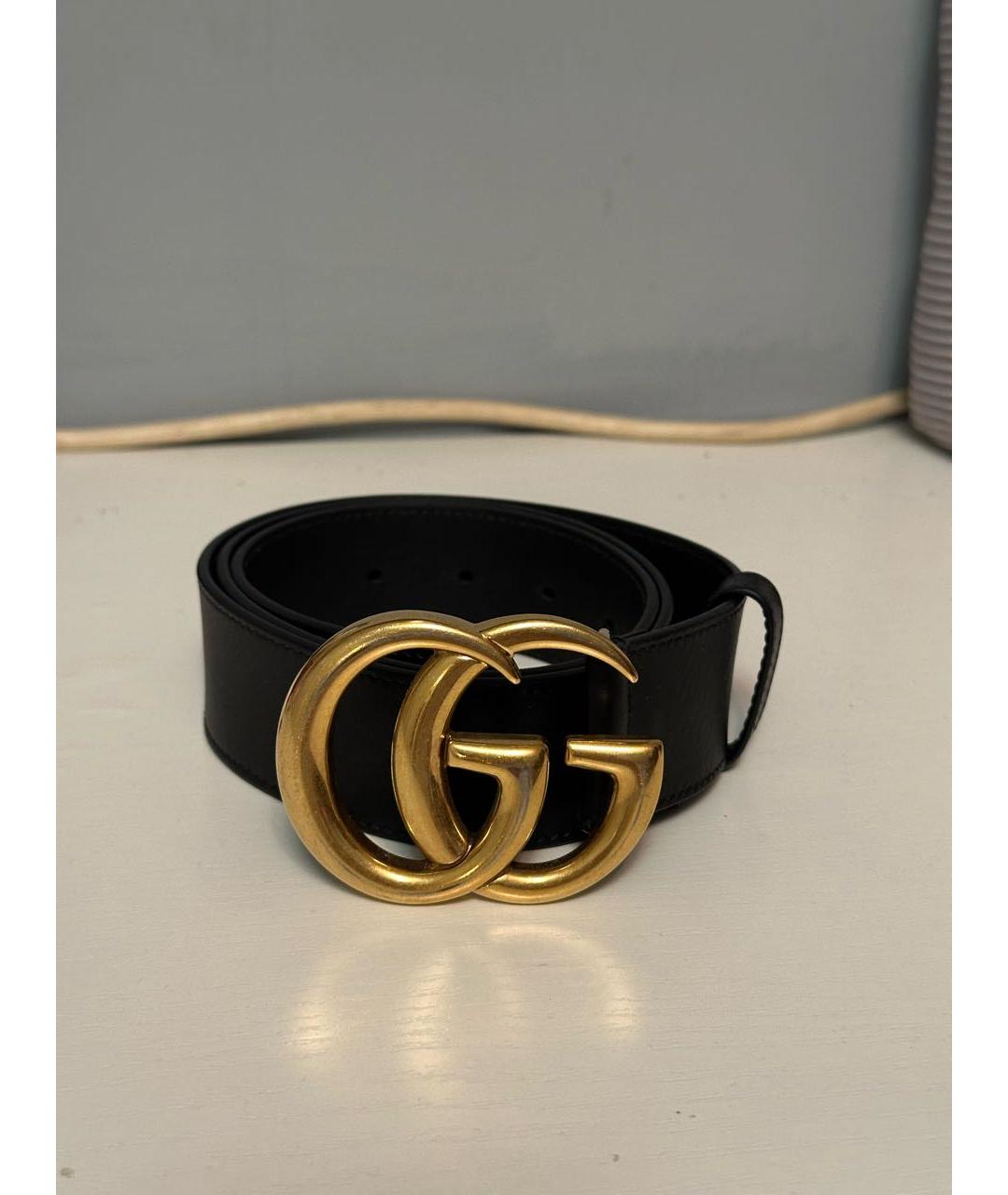 GUCCI Черный кожаный ремень, фото 9