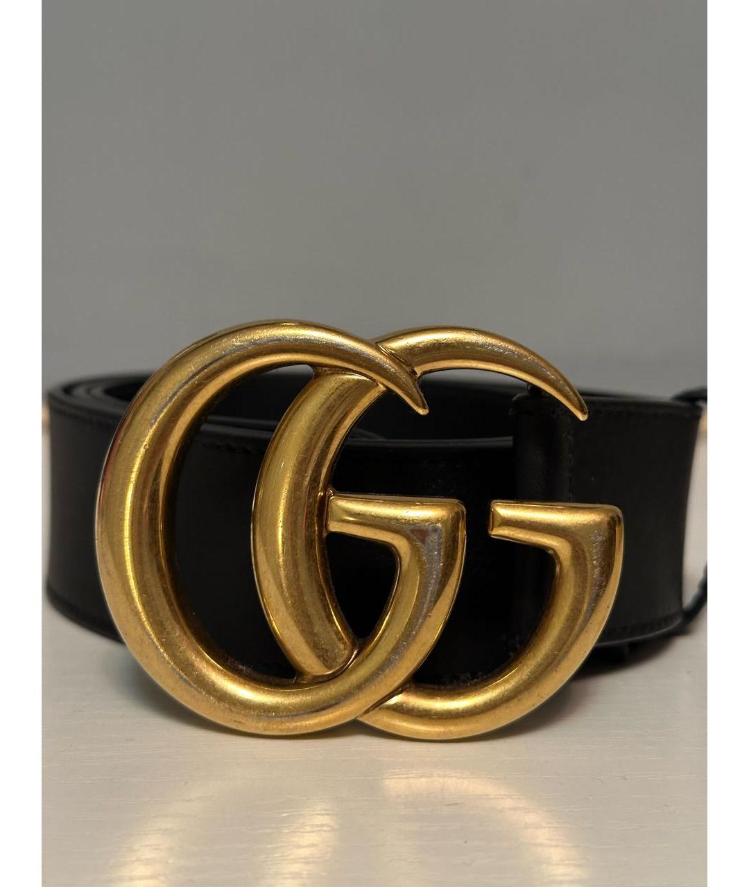 GUCCI Черный кожаный ремень, фото 2