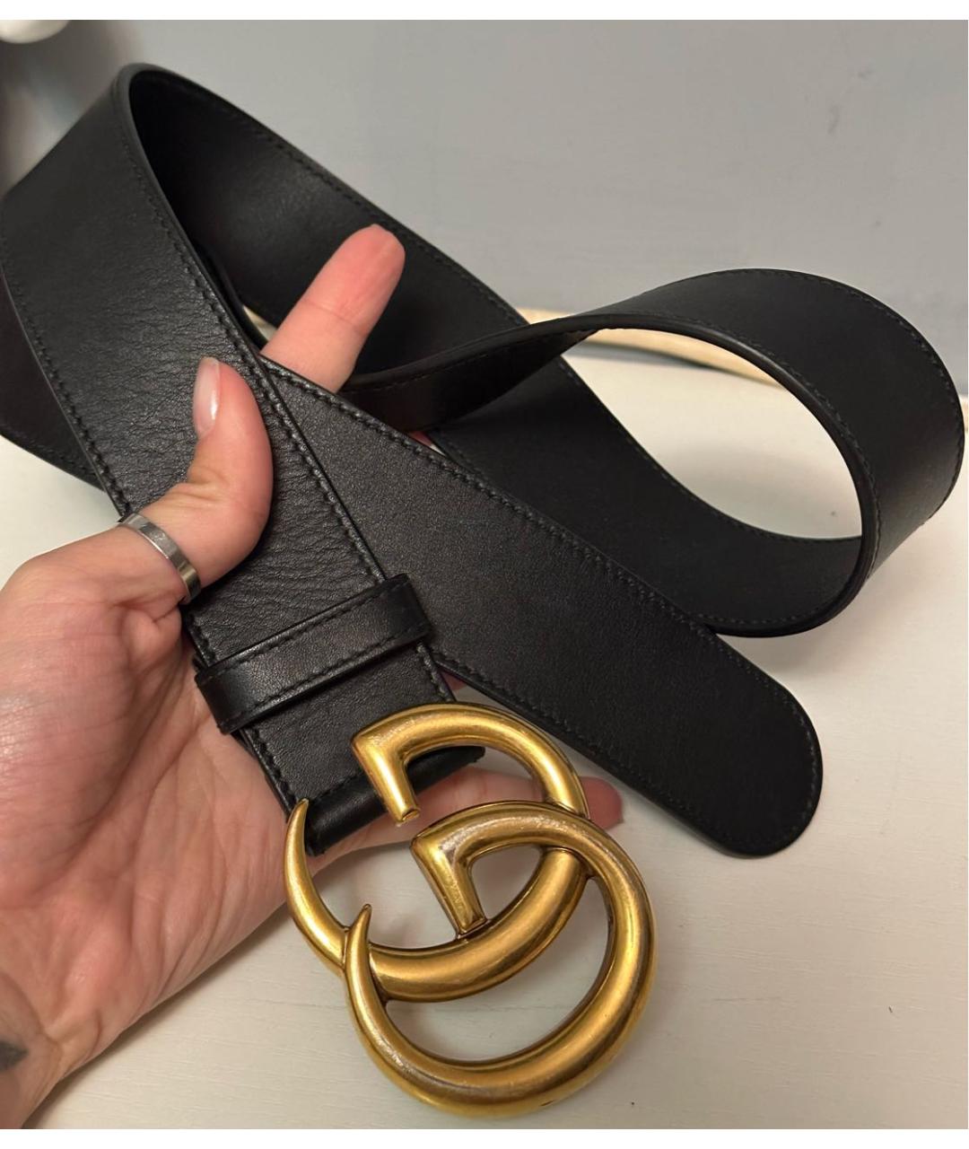GUCCI Черный кожаный ремень, фото 6