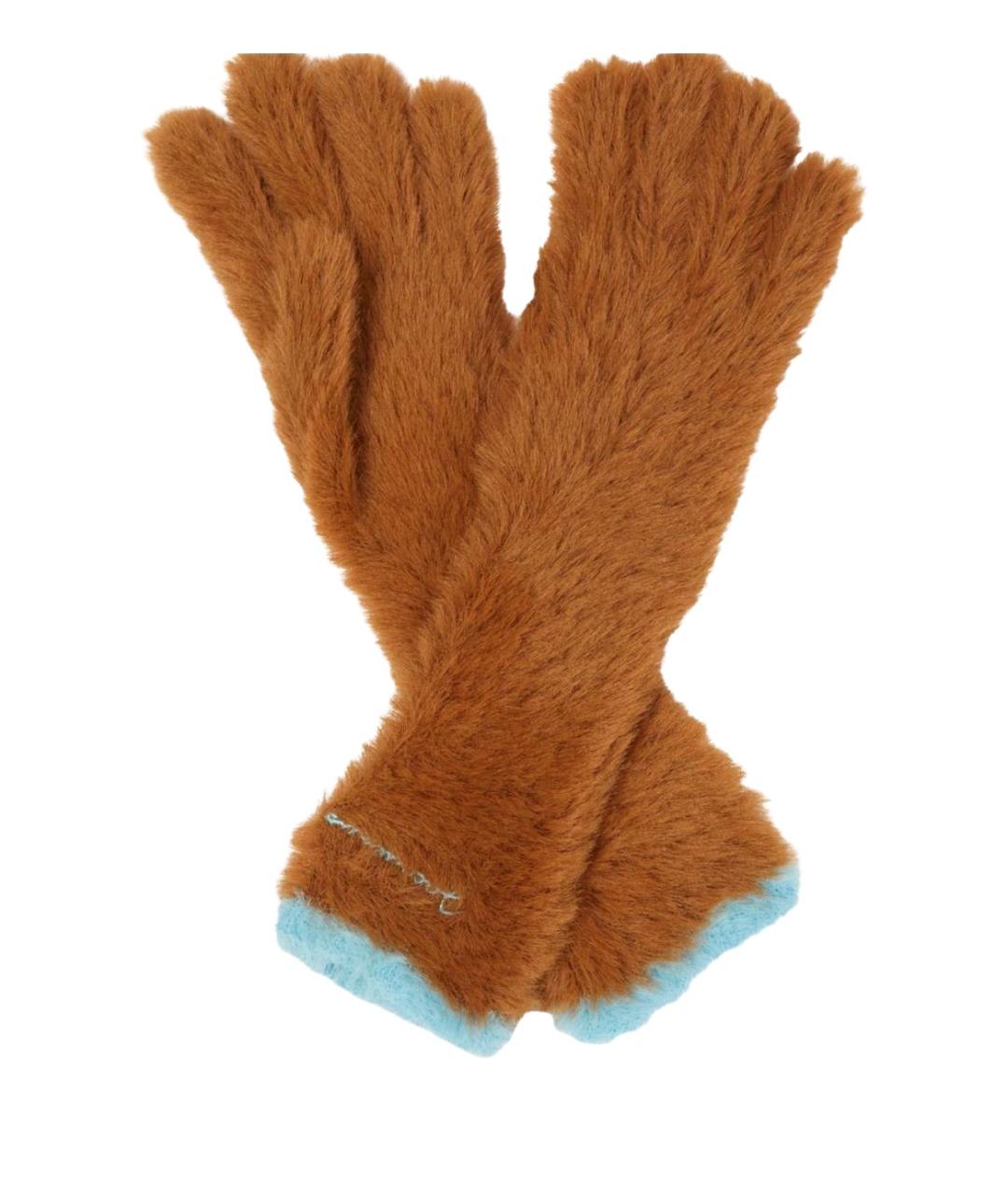 JACQUEMUS Коричневые шерстяные перчатки, фото 1