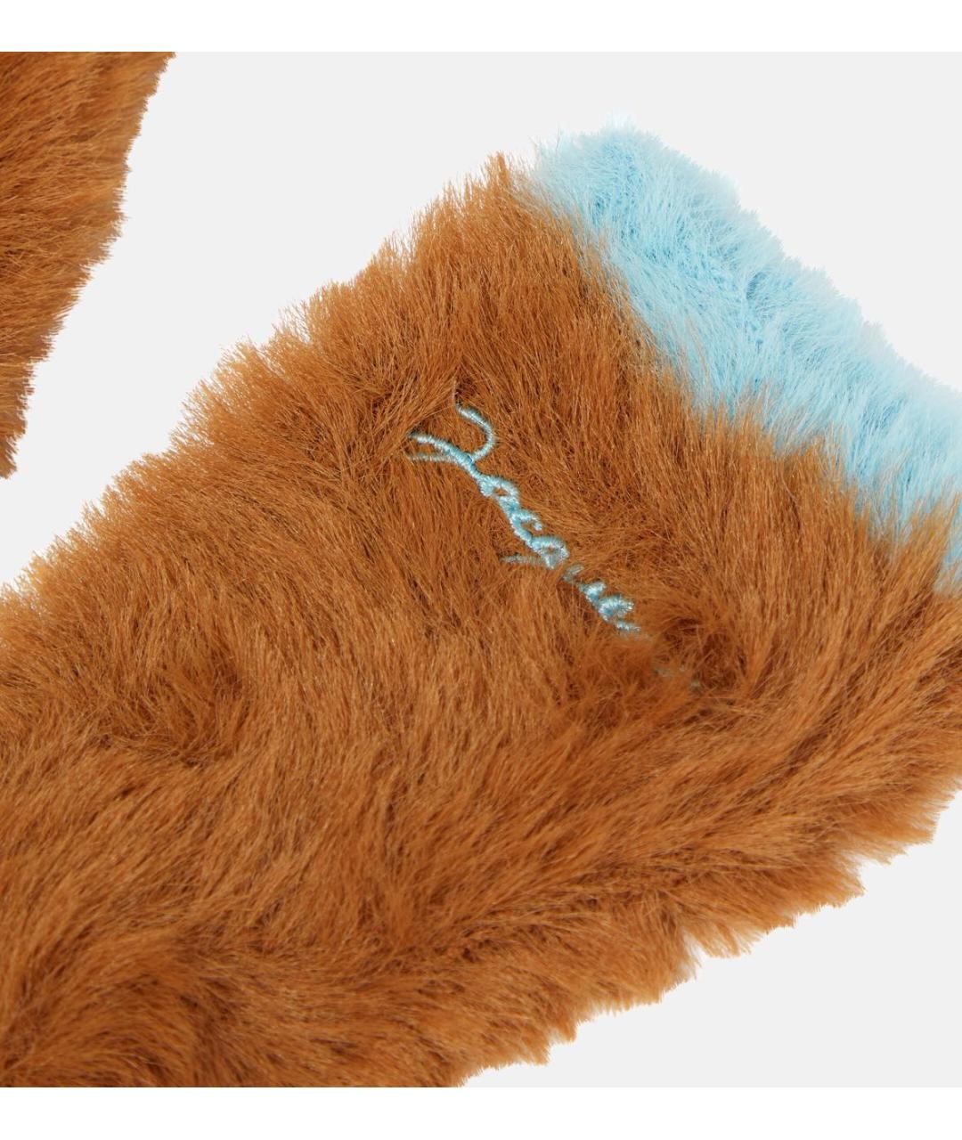 JACQUEMUS Коричневые шерстяные перчатки, фото 2